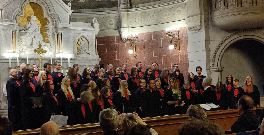 University of Lodz Choir during a performance in the church