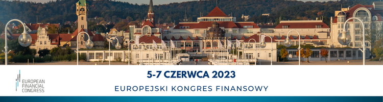 EFC banner with a photo of Sopot, the date and logo of the event